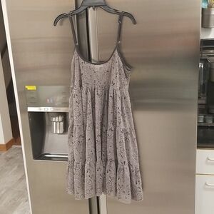 💕TRINITY💕 Mini Dress ~ Grey Paisley Floral Print Medium